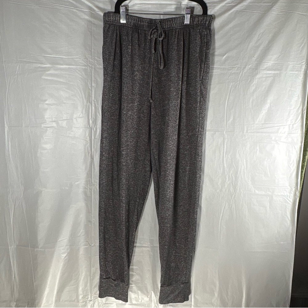 Aerie Gray Fleece Jogger Women Small Sweatpants Lounge Pants Soft Cozy Pull On